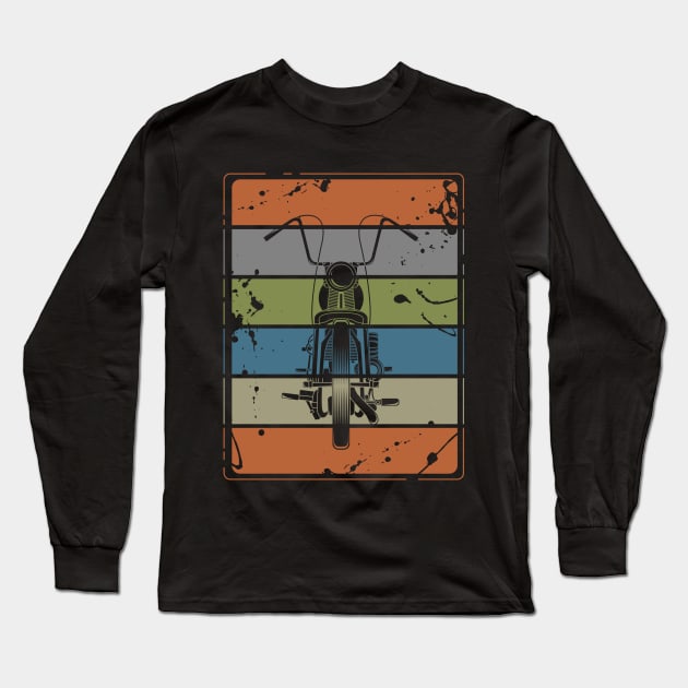 Retro Vintage Motorcycle Long Sleeve T-Shirt by Markus Schnabel